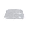 Disposable 3-Compartment Meal Prep Container with Flat Lid