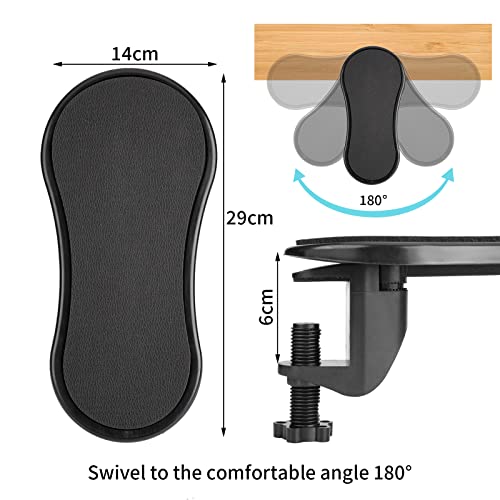 Ergonomic Adjustable Desktop Armrest Desktop Arm Support Extension Rack PU Memory Cotton Panel Black