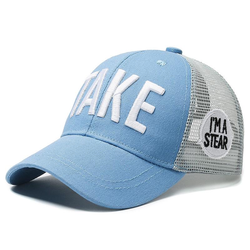 Summer new children's baseball cap sticker letter TAKE mesh cap naughty fashion casual cap shade sun protection