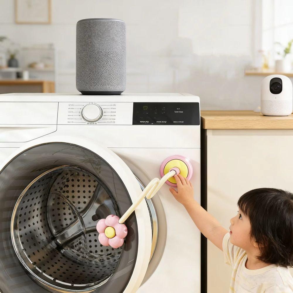 Flower Shape Washing Machine Door Stopper Suction Cup Suction Type Washer Door Holder Laundry Ventilation Mold Preventio