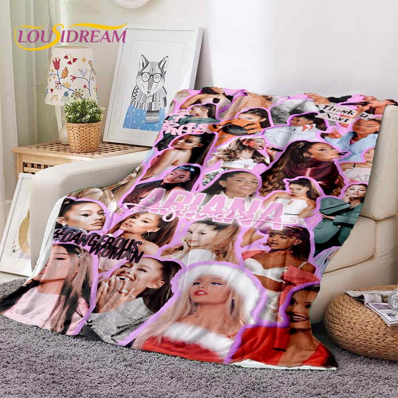 3D Ariana Grande Cat Ari Singer Soft Blankets,Keep Warm Throw Blanket Comfortable Blanket for Picnic Beds Sofa Home Bedroom Gift