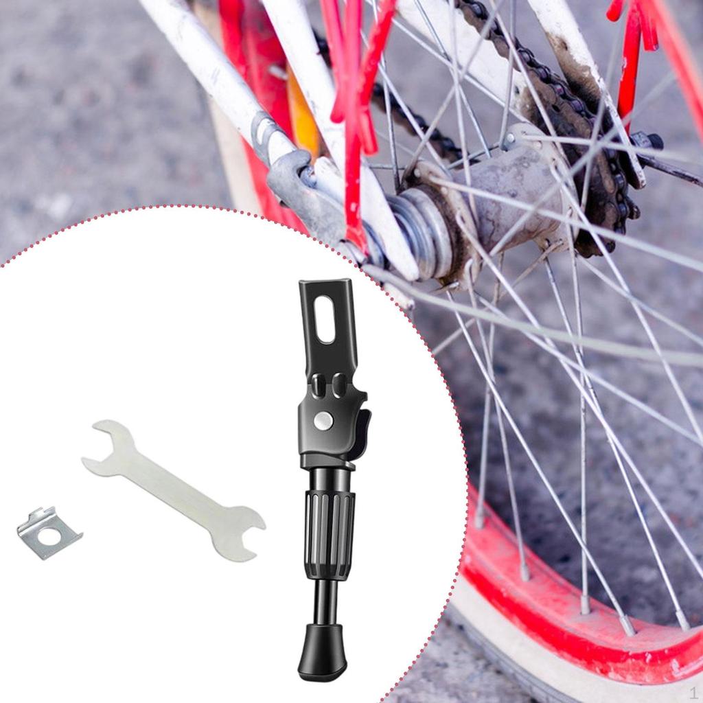 Adjustable Kickstand for Kids Bicycle, Side Support Mountain Bikes