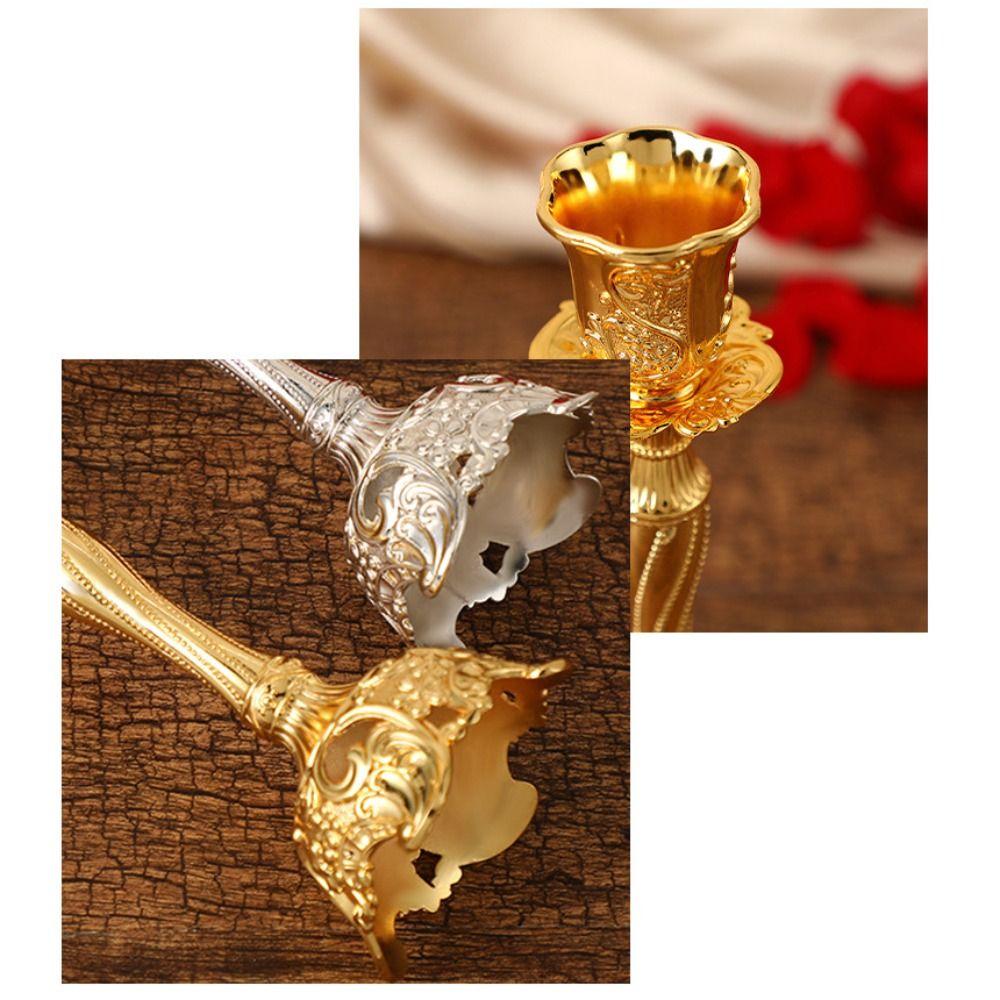 European Style Taper Candle Holder Retro Metal Candle Stand Dinner Candlestick Banquet