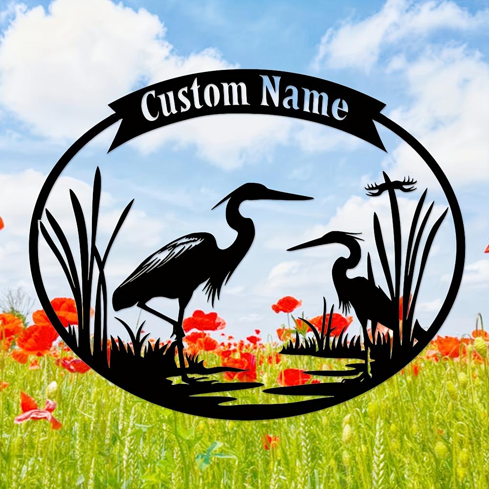 Unique Exclusively Designed Custom Metal Wall Art Ostrich Pattern Versatile Indoor Outdoor Party Holiday Gift