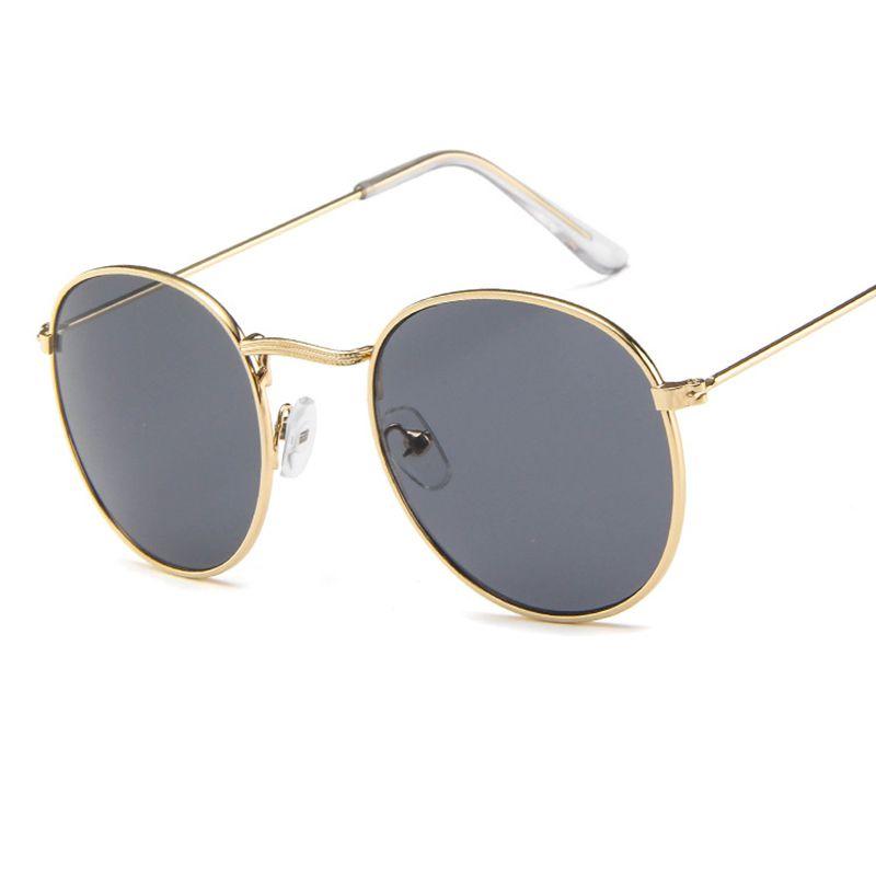 Fashion Oversized Round Sunglasses For Men And Women With Vintage Retro Mirror Glasses