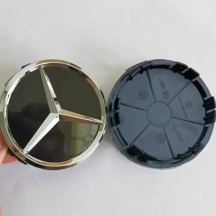 C200 E200 New 2025 For Mercedes Benz 4PCS Car Wheel Hub Cap Tire Center Screw Cap Label For Mercedes-Benz W207 E200 E260 E300 E3