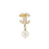 Chanel Doppel-C-Logo Metall Perlenohrringe Damenohrringe Gold A86506
