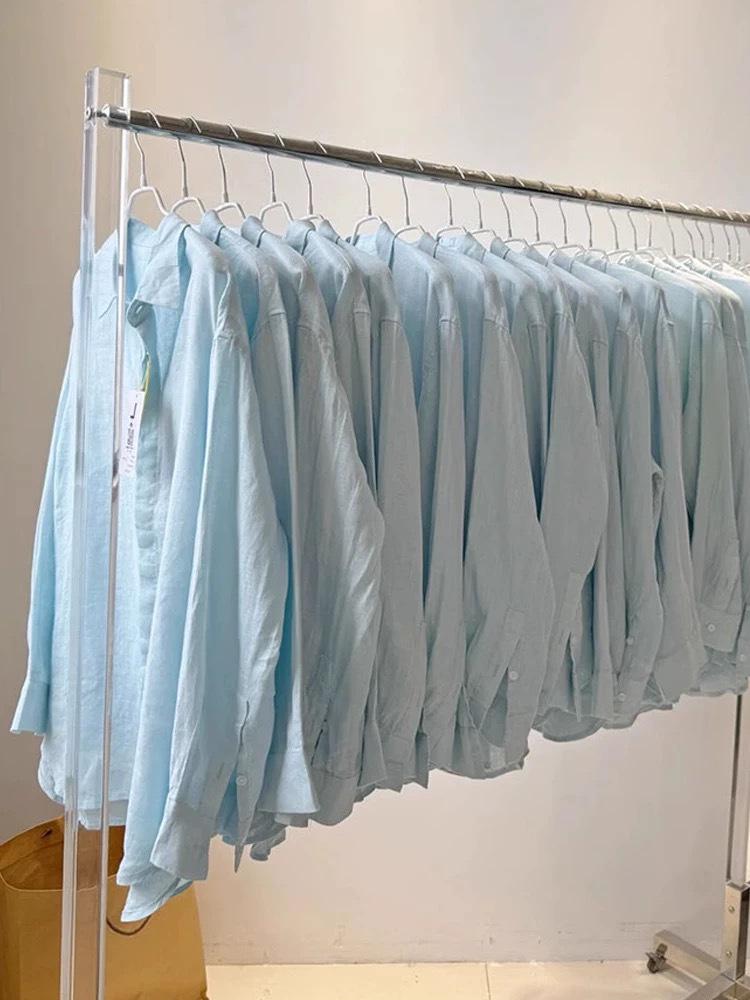 CHAO Beveelt aan: Lichtblauw Linnen Koel Shirt voor Dames – Zo Comfortabel, Perfect voor Zomer 2026, Zonwerend Topje.