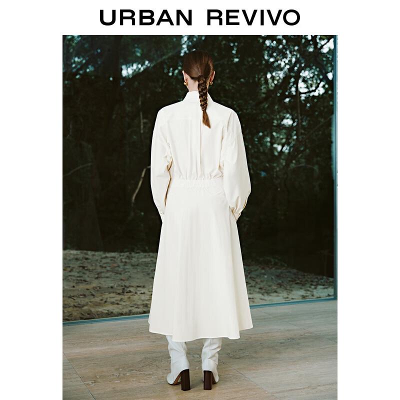 UR Women's Elegant Lapel Collar Long Sleeve Dress