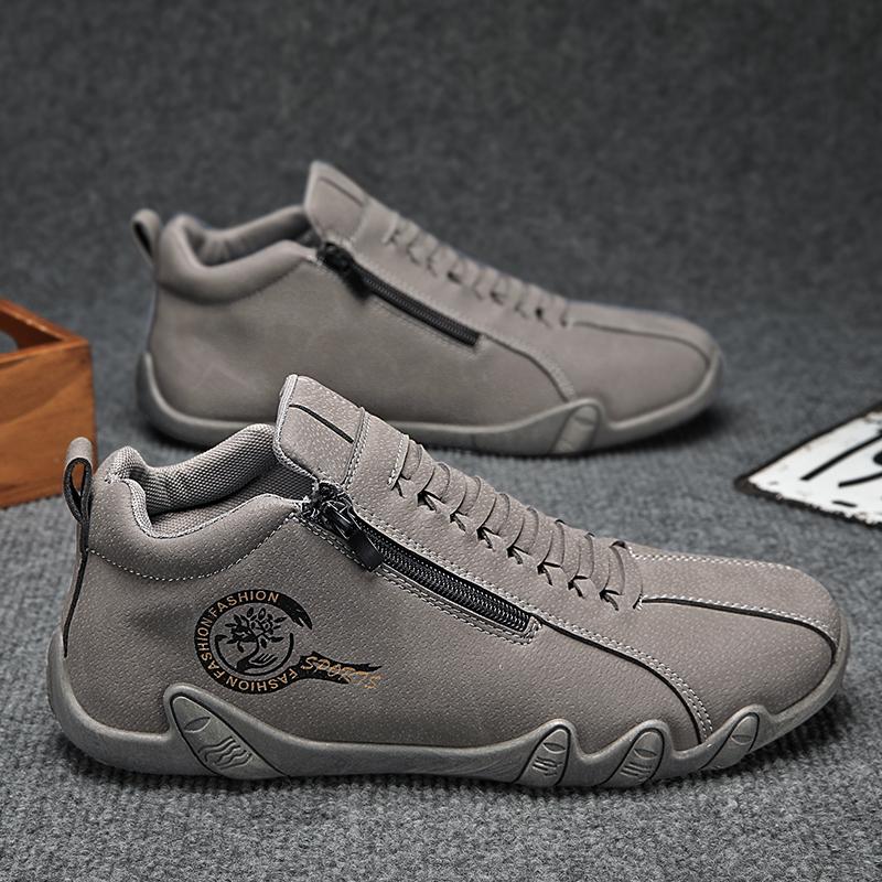 Spring Casual Leather Shoes for Men Fashion Footwear High Quality Flat Boat Shoes Soft Sole Luxury Slip-on Loafers Light Sneaker