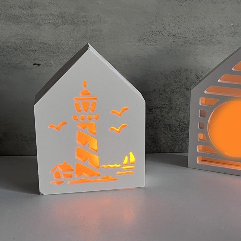 Creative Lighthouse Silicone Mold Soft Sturdy Silicone Light House Craft Mold For Crafting Elegant Ambient Lights