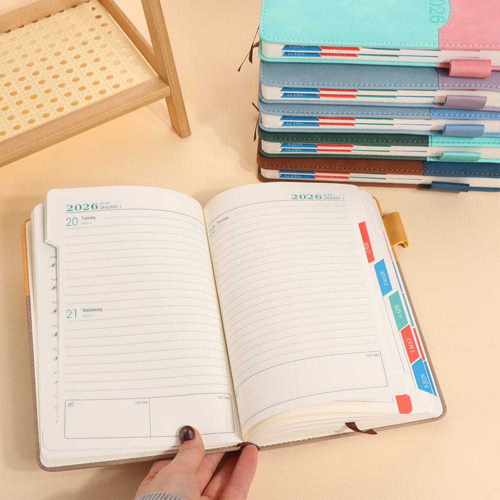 Dickes Papier 2026 Terminplaner Notizbuch Englische To-Do-Liste Notizbuch Schreibwaren
