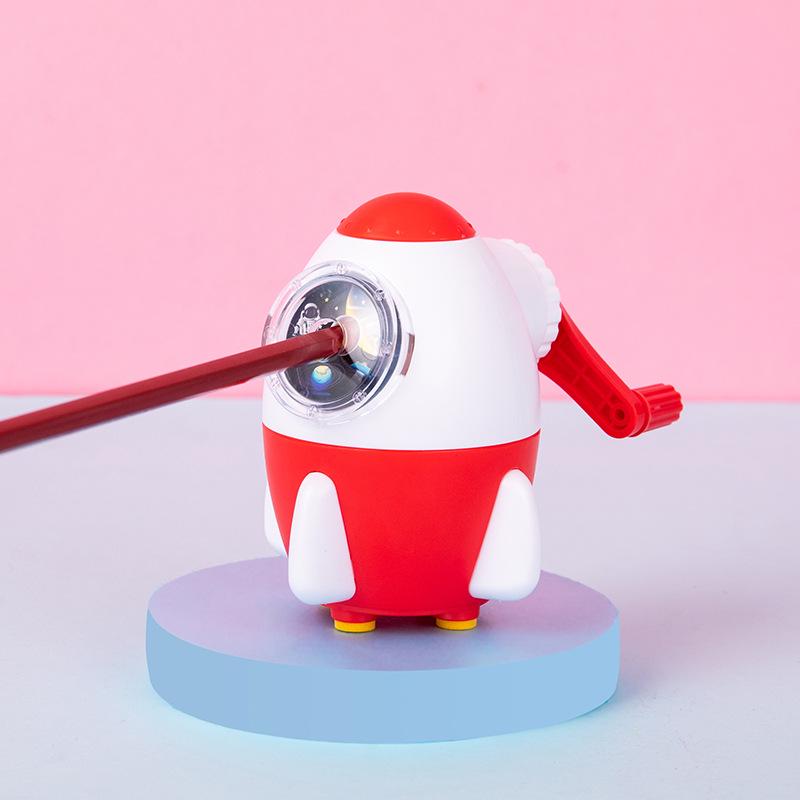 Adjustable Three-Speed Multi-Functional Hand-Crank Pencil Sharpener with Automatic Lead Feed