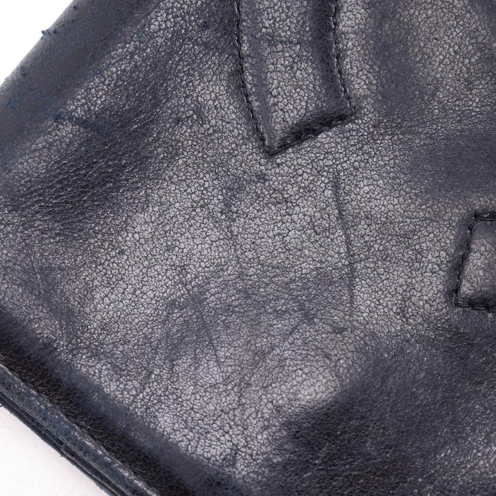 Chanel COCO Mark Purse Vintage Black Lambskin Women Used