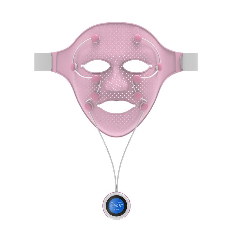 Elektrisk massasje Skjønnhetsmaske 3D Silikonmaske EMS Vibrerende Ansiktsakupunktur Massasjeapparat Hake Kinn Slankeløft Anti-rynke Forbedre maske sjon Moi