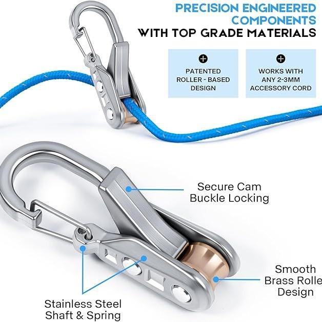 1-8Sets Adjustable Rope Tensioner Kit with Straps for Cargo Tie Down Camping Outdoor Home Use Ratchet Buckle Load Secure