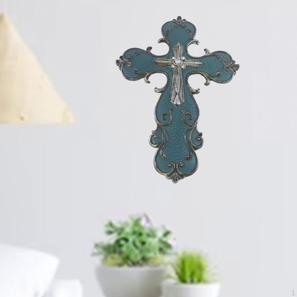 Crucifix Cross Figurine Artistic Versatile Hanging Part Wall Decor Decorative Statue