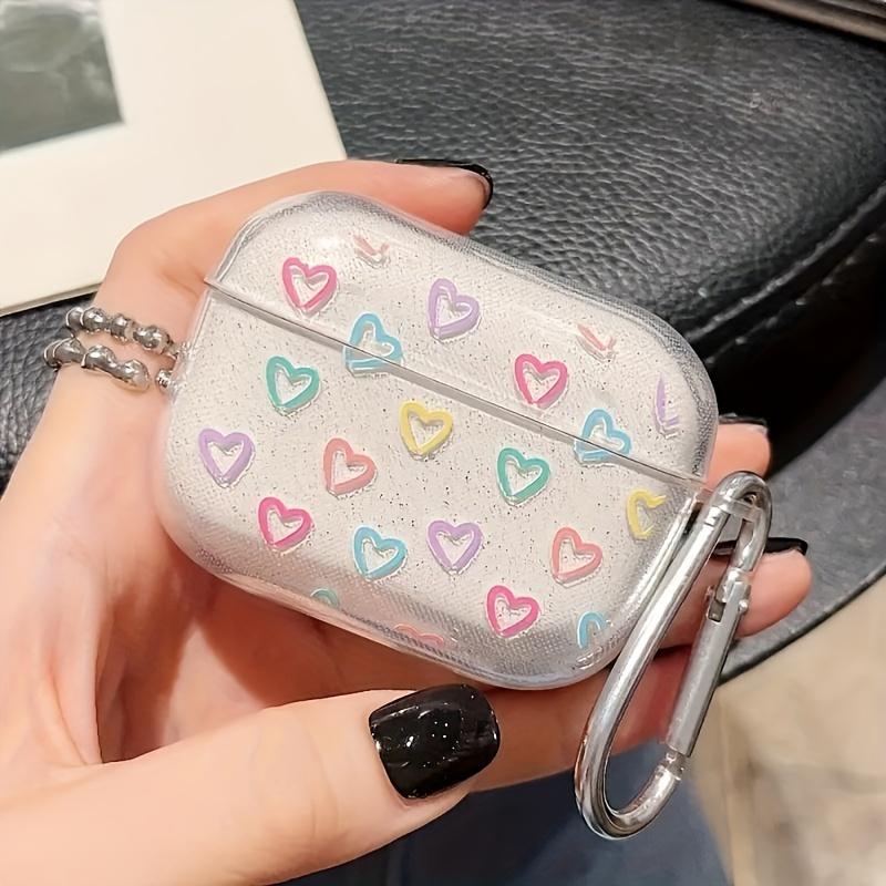 Cute Love Transparent Earphone Protective Cover for AirPods Pro2/Pro3/Pro Anti Drop Earphone Cover for AirPods 4/3/1/2Anti Shock