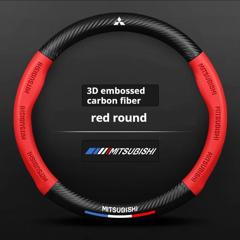 

Car Anti-slip Leather Steering Wheel Cover For Mitsubishi Outlander Pajero Asx Colt Lancer EX Evolution X L200 Triton RALLIART