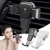 QSGMX1 Car Phone Holder Air Vent Moblie Cell Gravity Stand Mount Bracket For Tesla Model 3 / Y 2022 2021 Center Console Containersr