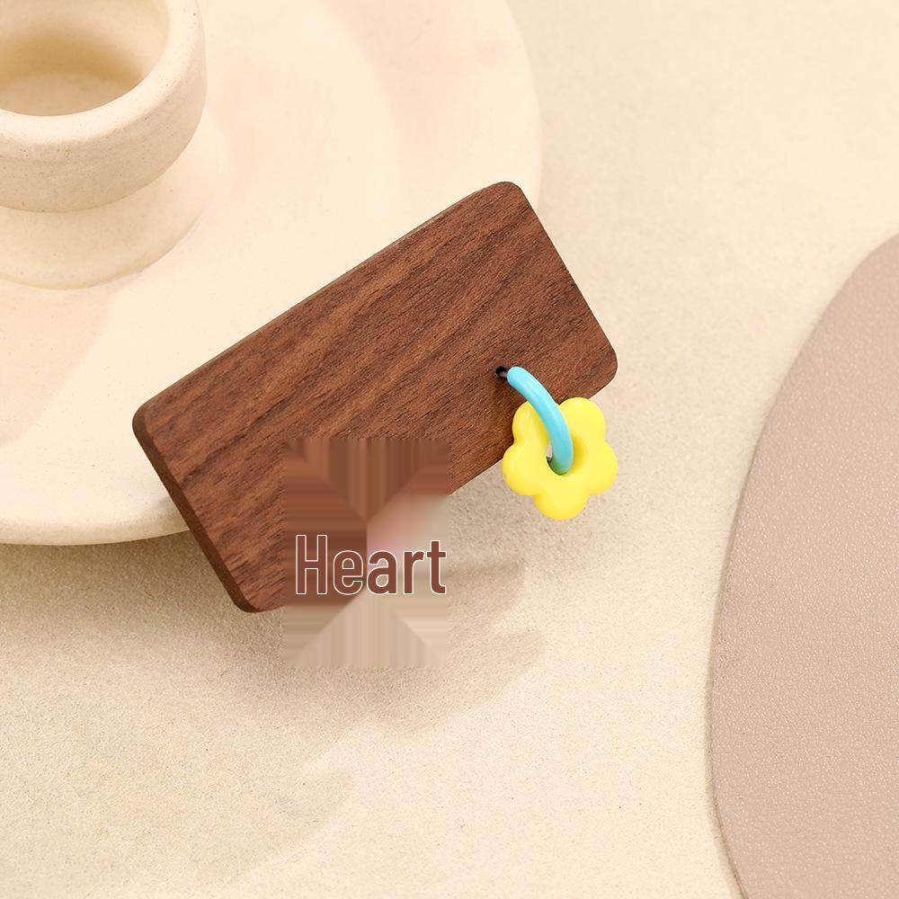 Fresh Summer Dopamine Korean Flower Stud Earrings - Cute, Color-Blocked, High-End Niche Accessories