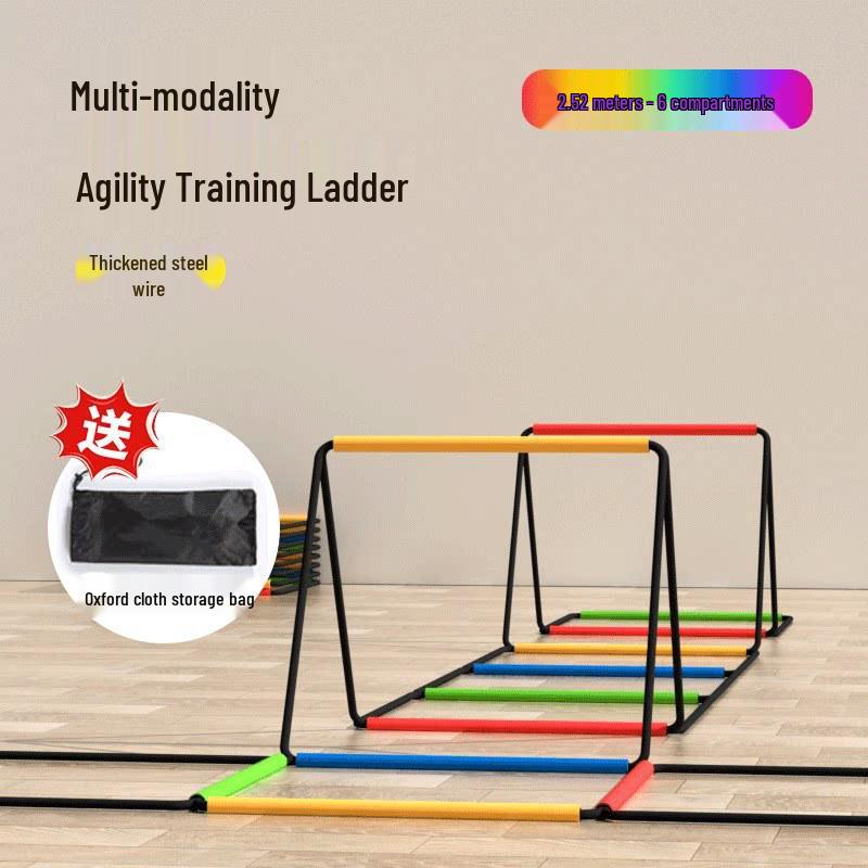 Multi-Functional Butterfly Agility Ladder for Kids - Soft Rope, Foldable Hopscotch & Jump Grid Hurdles Colorful