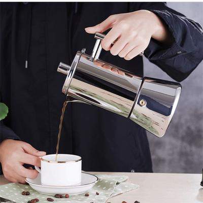 Cafetieră italiană din oțel inoxidabil Antioxidant Conductivitate termică rapidă Vas Mocha Armat Etanș la scurgeri Vas pentru aparat de espresso