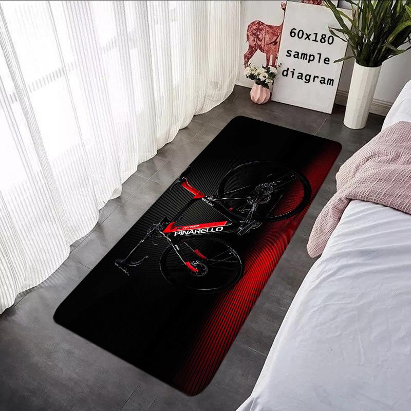 Bicycle Racing Bicycle Carpet Mat Rug - Red/Blue Dynamic Pattern Home Decoration for Living Room Bedroom Rugs for Bedroom