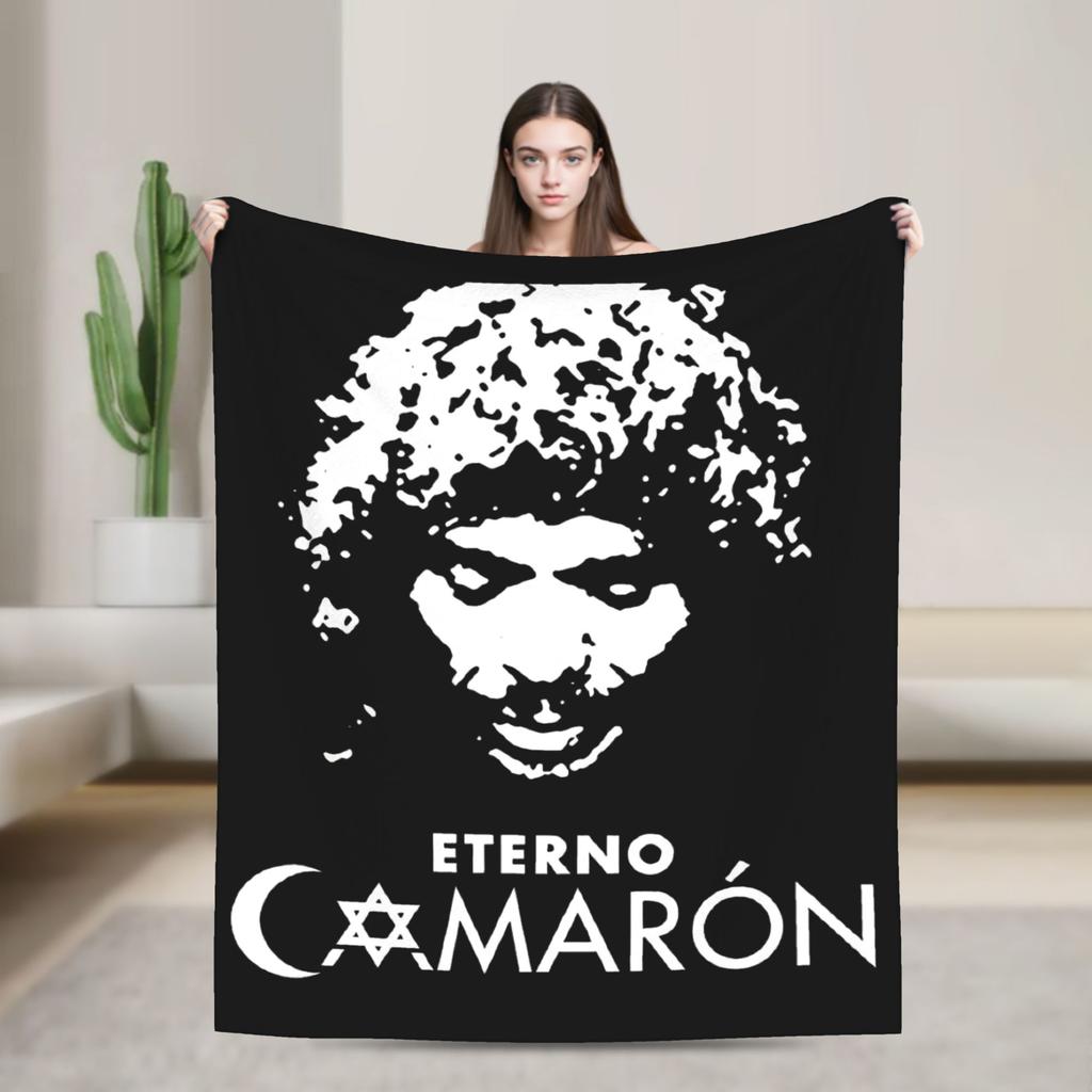 Camarons De La Isla Flamenco Sänger Wolle Mode Decke Musik Rock Lustiger Überwurf Mode Decke für Zuhause 125*100cm Ultra-Weich