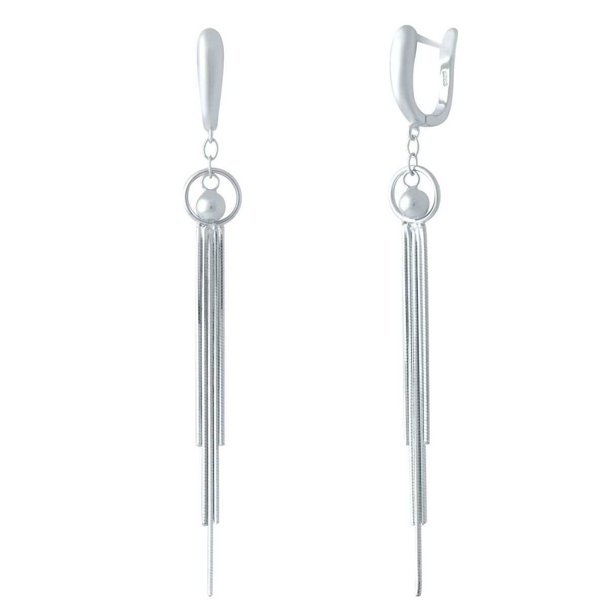 

Срібні сережки без каміння (2037033)