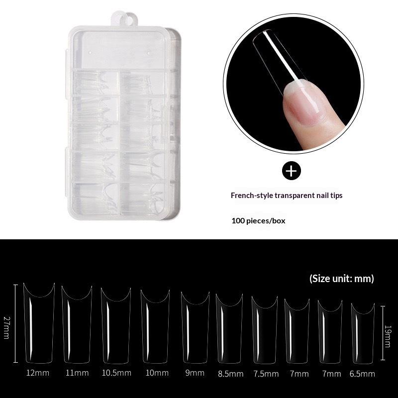 240pcs Sandwich Dual Nail Forms Coffin Nail Molds 15 Sizes Set for Salon Acrylic Gel Extension Manicure Tools