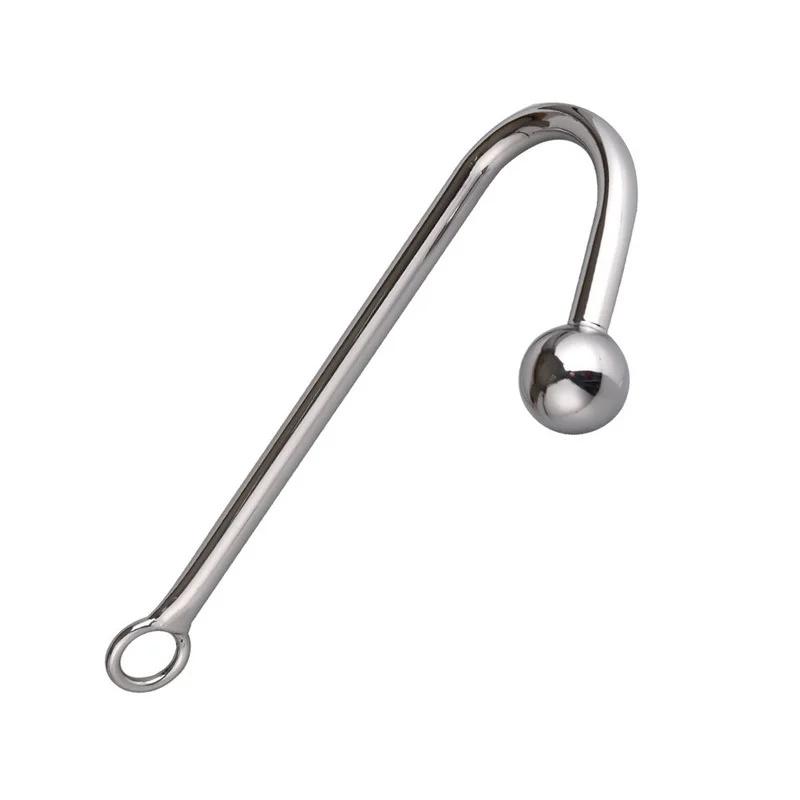 30mm Metal Ball Sexy Hook Butt Plug Anal Beads Women Vaginal Men Anus Dilator Bondage Erotic Products Sex Toys BDSM for Adults Games
