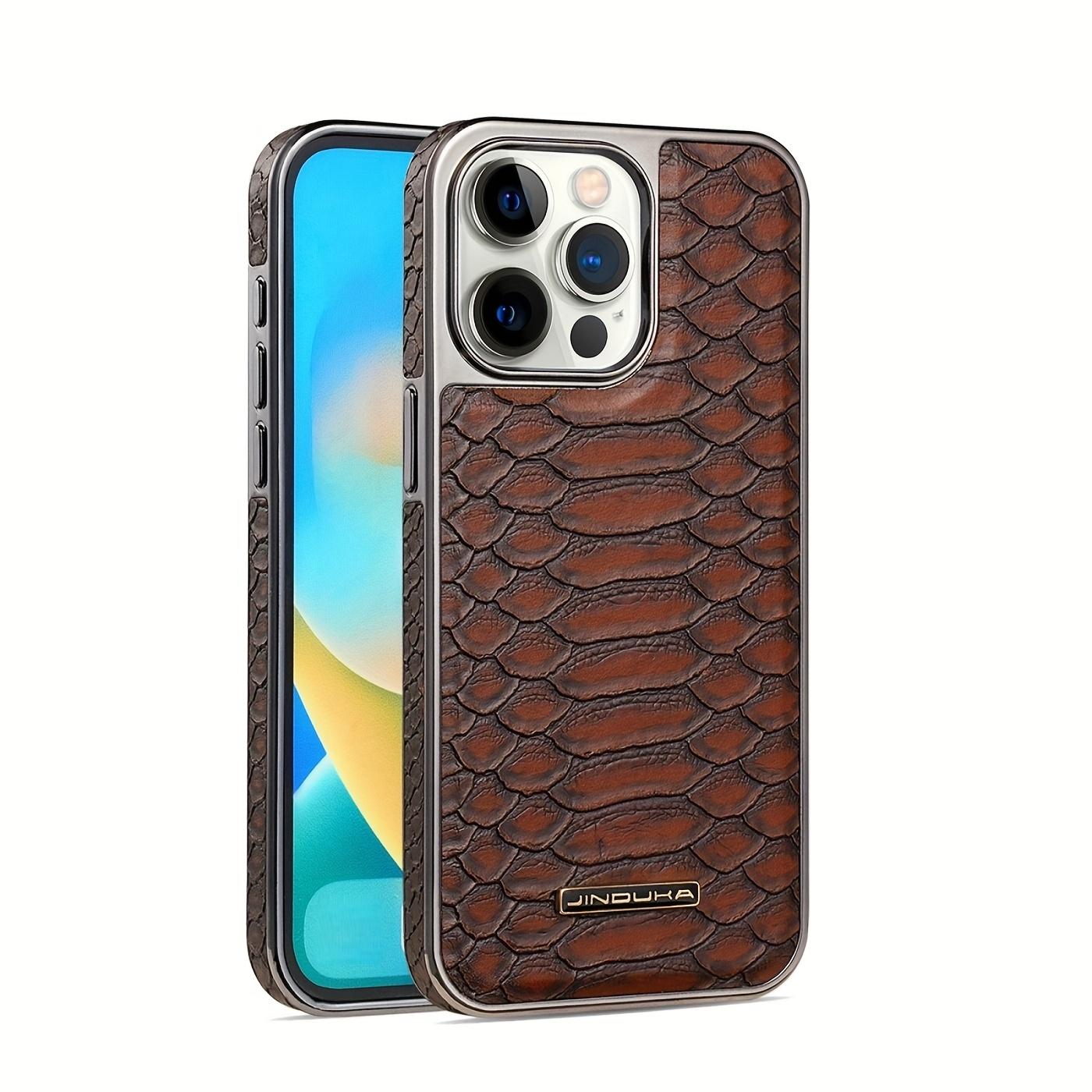 

This New Retro Luxurious Phone Case Features a Snake Skin Pattern And Is Compatible with for iphone 17 Air, for Iphone 17/16 Plus/15 Pro Max. iPhone 17 Pro Max темно-коричневого кольору