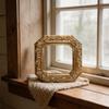 Small Antique Resin Picture Frame Victorian Rectangular Oval Jewelry Display Photo Frame for Weddings Party Decors