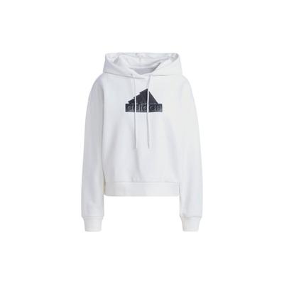 Letter Logo Drawstring Hoodie Women Hoodies White IB8502