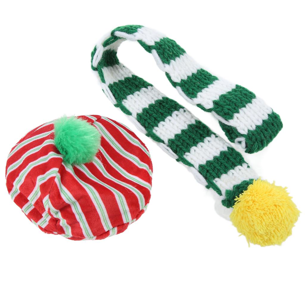 Dog Hat and Scarf Set Dog Christmas Adorable Knitted Hat Set for Pet Cat Dog Small Medium Large Dogs