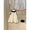 Girls Summer Sweet Princess Dress Sleeveless Pleated Baby Vest Skirt