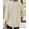 Spring/Summer Women's Plus Size V-Neck Solid Color Loose Fit Shirt