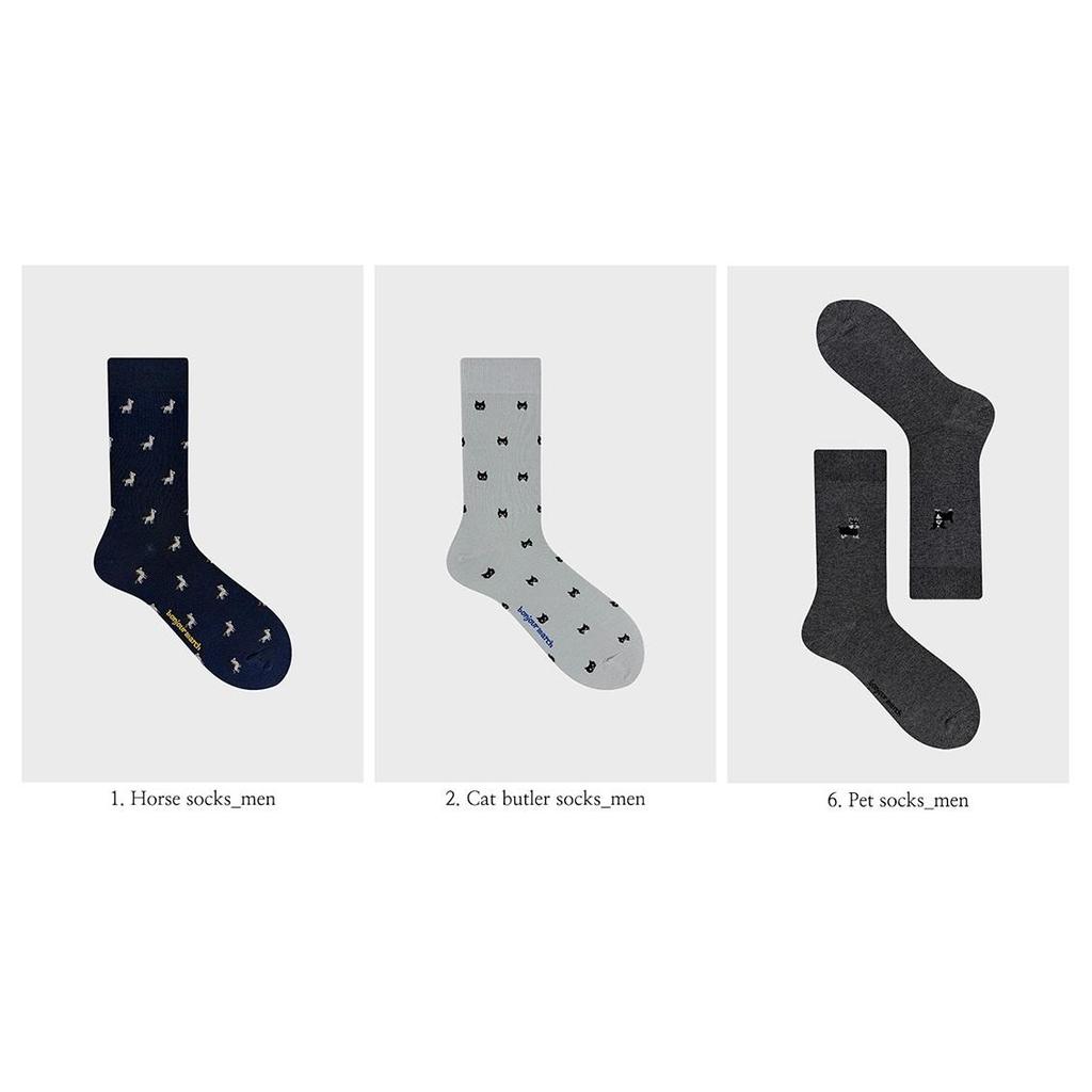 [BonjourMarch] 26SS Men’s Pattern Socks - 3 Pair Set (Gift Packaging Included)