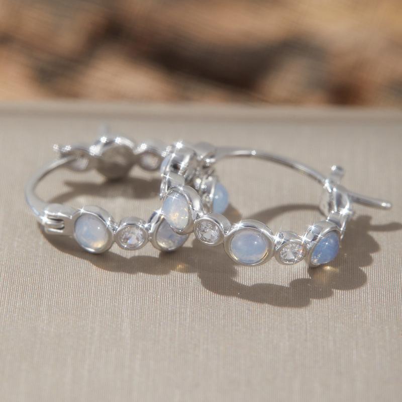 Винтажные и элегантные женские серьги-кольца, сверкающие циркониевой инкрустацией, свадебные банкетные ювелирные подарки