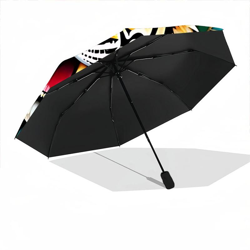 1pc Tiger Mandala Automatic Folding Umbrella, Sturdy And Durable Automatic Folding Umbrella with 8 Ribs, Convenient for Outdoor Use162