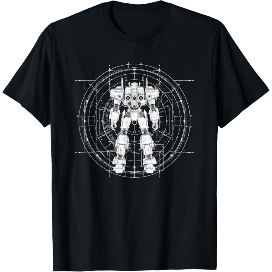 

Science-Fiction Robot Shirt Mech Robot Sketch Design T-Shirt XXXXXL чорний