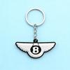 Creative 3D Soft Rubber Keychain Keyring Car Key Chain Ring For Bentley Flying Spur Continental GT Bentayga Mulsanne Accessories