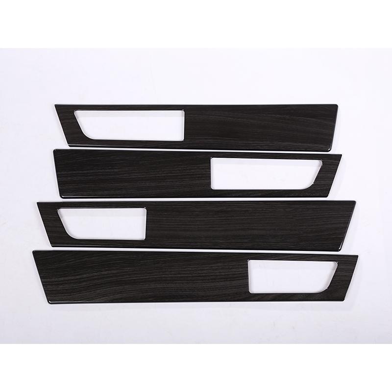 For Land Rover Discovery 4 LR4 2010-2016 ABS Black wood grain/Silver Car  Interior Door Handle Panel Cover Trim Car Accessories