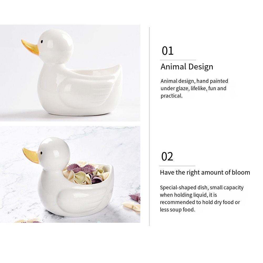 Heat-resistant Animal Ceramic Bowl Anti-slip Bottom Cute Appetizer Plates  New Year