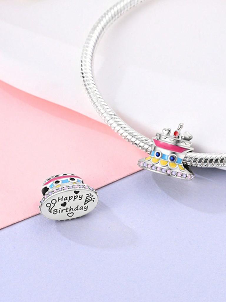 Copper Plated Original Charms Delicious Donut Cupcakes Beads Fit Bracelet Women'S Jewelry Gift