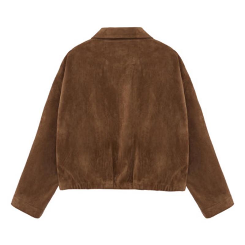 IMAN Women's Maillard Faux Suede Short Jacket