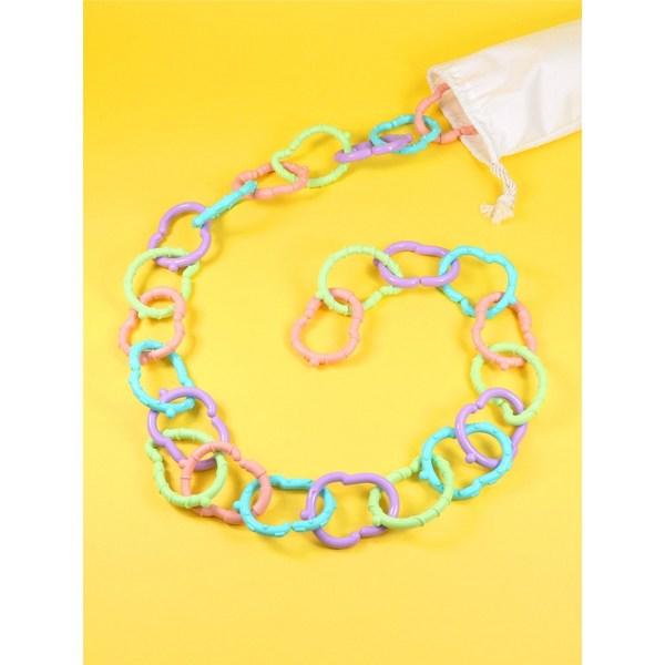 Dotoring ring teether add box 24 pieces, certified in 4 countries in Europe, USA and Japan, small muscle development toy