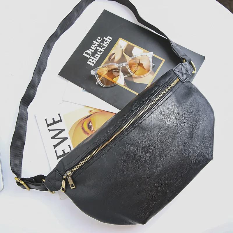 Geantă de piept coreeană pentru bărbați 2024: Geantă Crossbody & de Talie la Modă, de Mare Capacitate