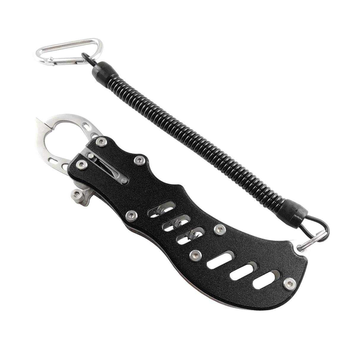

Orurudo Fishing Tackle Fish Catcher, Stainless Steel with Carabiner and Cord Reel, Compact and Stylish Design, Long-Term Warranty, Lightweight and